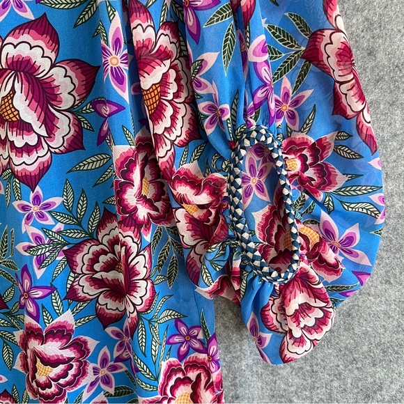 CABI Primrose Floral Tunic Dress Separate Blue Slip Size Small - Picture 4 of 11